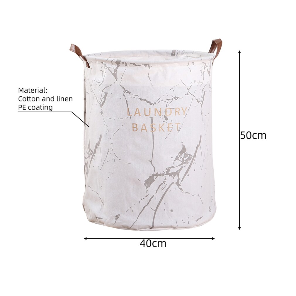 Laundry Basket Canvas Waterproof Organizer Basket Large Capacity Laundry Hamper Dirty Clothes Storage Basket Home Storage Bin: 3(40x50cm)