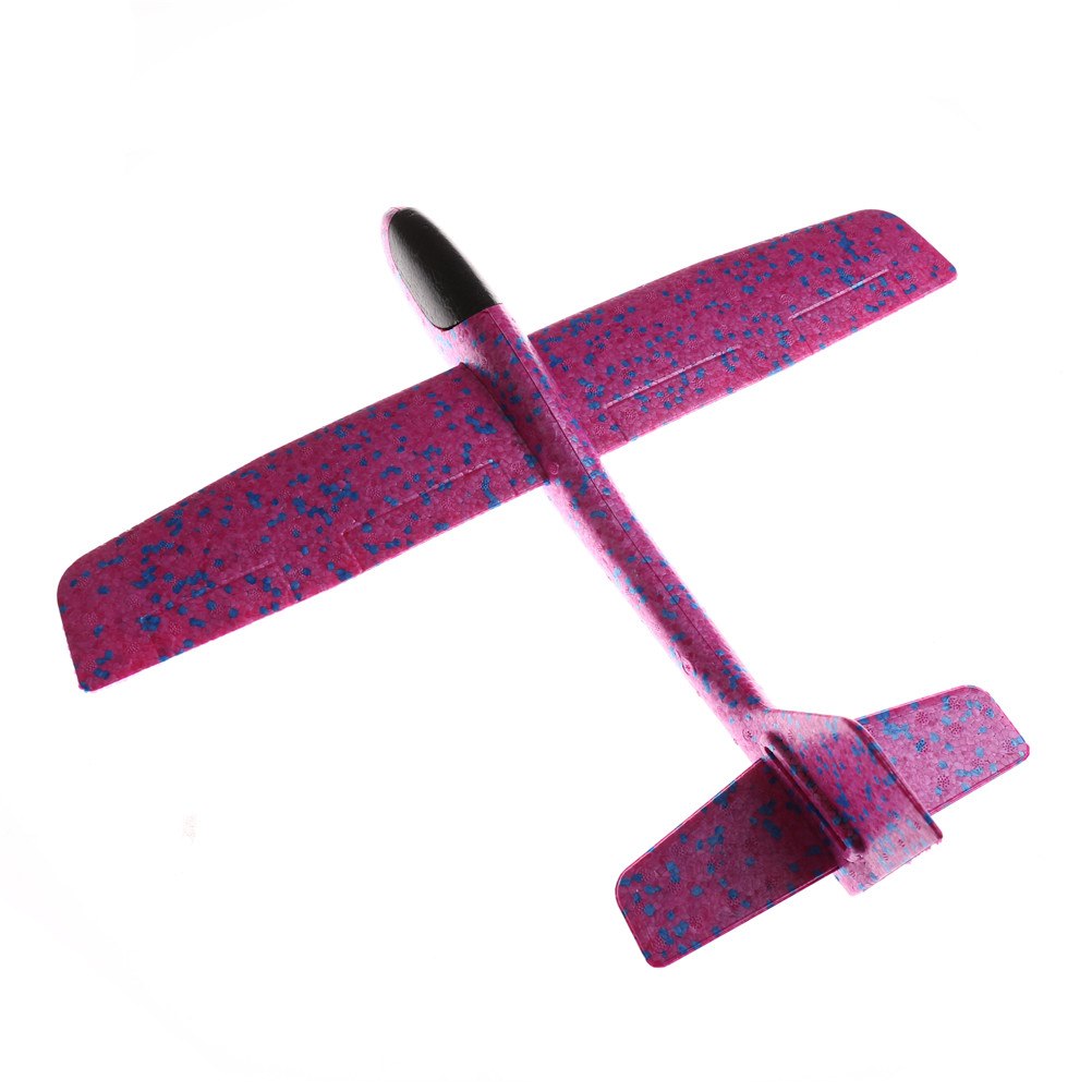 1PCS Hand Throw Foam Plane Toys Outdoor Launch Glider Airplane Kids Toy Free Fly Plane Toys Puzzle Model Jouet: 44cm purple