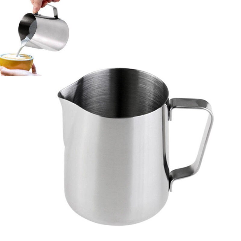1pcs Stainless Steel Coffee Cup Mug Cappuccino Cream Milk Foam Cafe Thermo Latte Art Pull Flower Cup Milk Frothing Jug