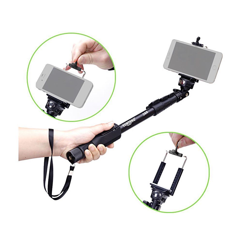 Yunteng 388 Bluetooth extensible auto Monopod Bluetooth Control remoto para el teléfono inteligente