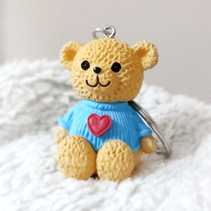 Cartoon Hars Beer Pop Sleutelhanger Vrouwen Mannen Leuke Anime Teddy Sleutelhanger Op Tas Auto Trinket Sieraden Bruiloft Meisjes