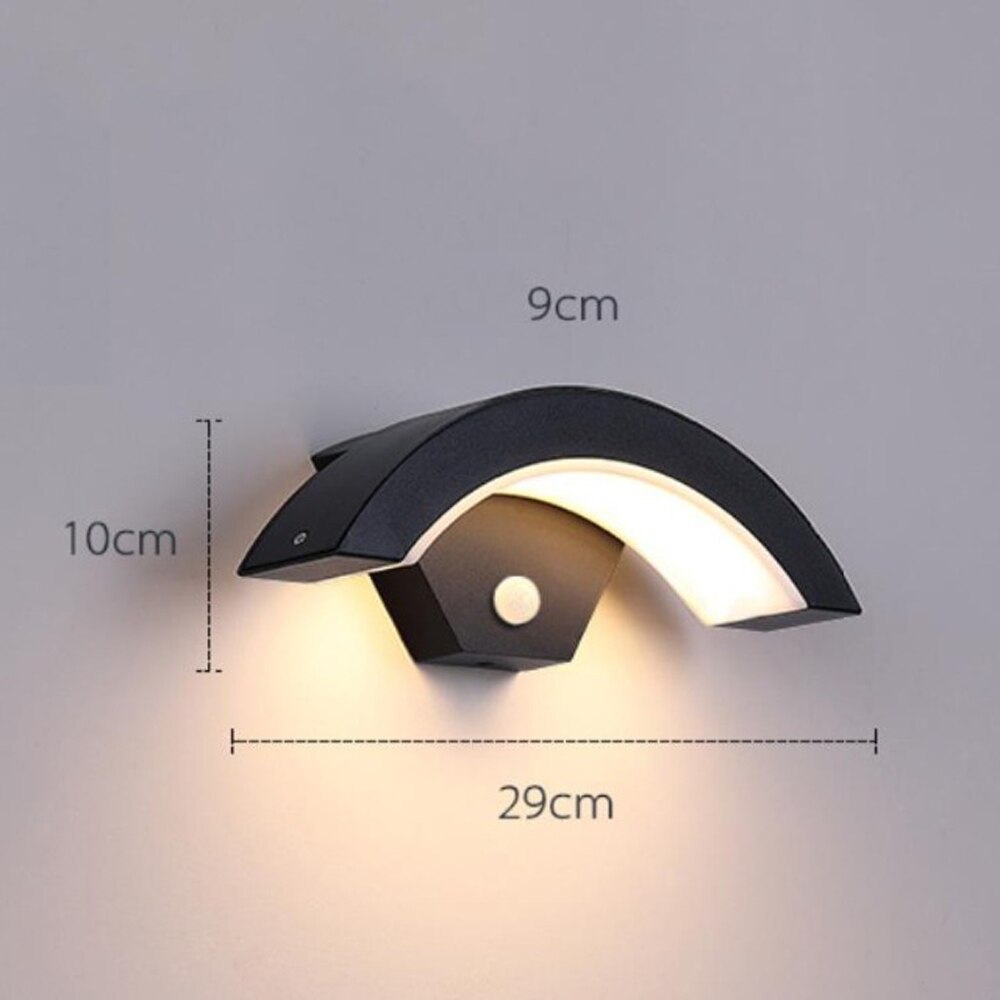 Moden vandtæt led veranda sconce væglamper udendørs  ip65 sensor lampe landskab spotlight balkon korridor have