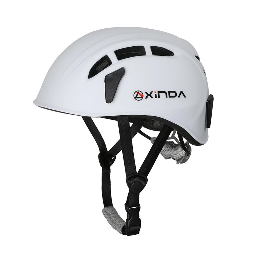 Udendørs klatring ned ad bakke hjelm bjerg redningsudstyr udvidelse sikkerheds hjelm caving arbejdshjelm: Hvid