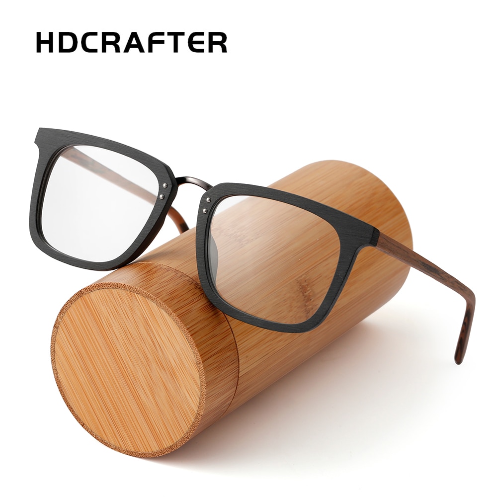 Hdcrafter träglasögonbågar män optiskt receptbelagda läsglas glasögonbågar träglasögon lunette de vue