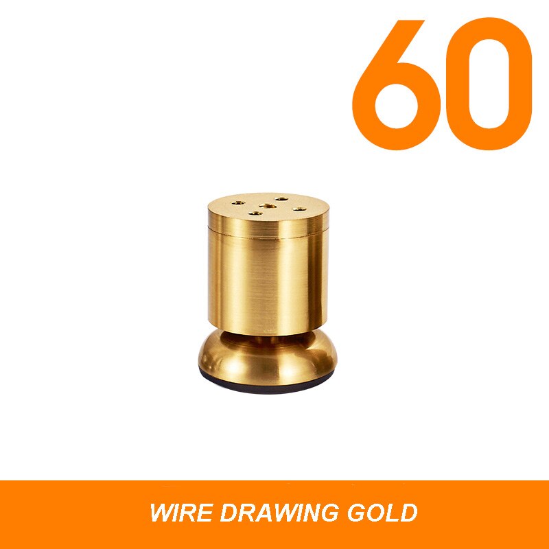 High End Furniture Foot Cushion Thickened Reinforcement Sofa Cabinte Table Legs Chair Leg Feet Protector Stand Foot Cover: Drawing Gold-60MM