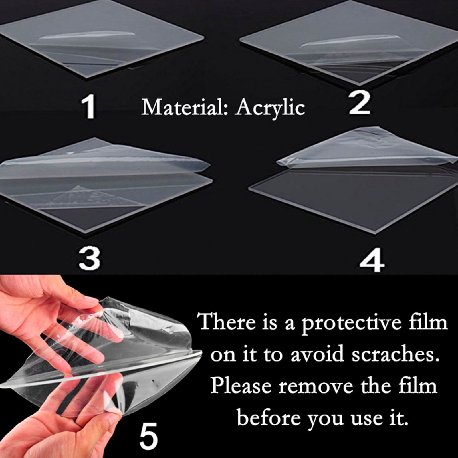 Acrylic Display Risers Acrylic Display Stand Anti-Corrosion Clear Showcase Display Shelf for Figure Collection