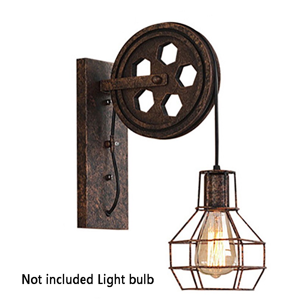 Wandlamp Tillen Katrol Thuis Gang Woonkamer E27 Restaurant Rustieke Ijzer Loft Cafe Verstelbare Blaker Licht Retro Industriële: Rust