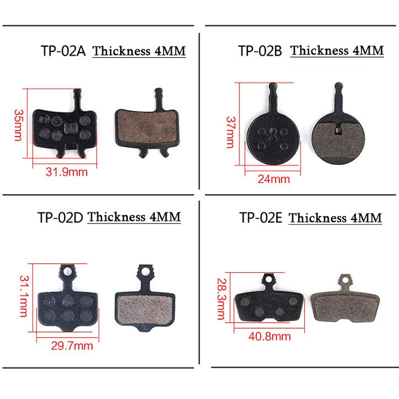 2 Paar (4 Stück) MTB Fahrrad Radfahren Scheibenbremsbeläge Halbmetallischer Bremsbelag für SHIMANO SRAM eifrig HAYES Magura Formel Zoomen