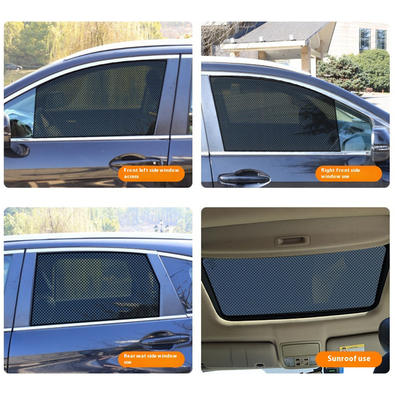 Parasol para ventana lateral de coche, pegatinas de película estática, protección UV, Protector de privacidad, accesorio lavable reutilizable para coche, 2 uds.