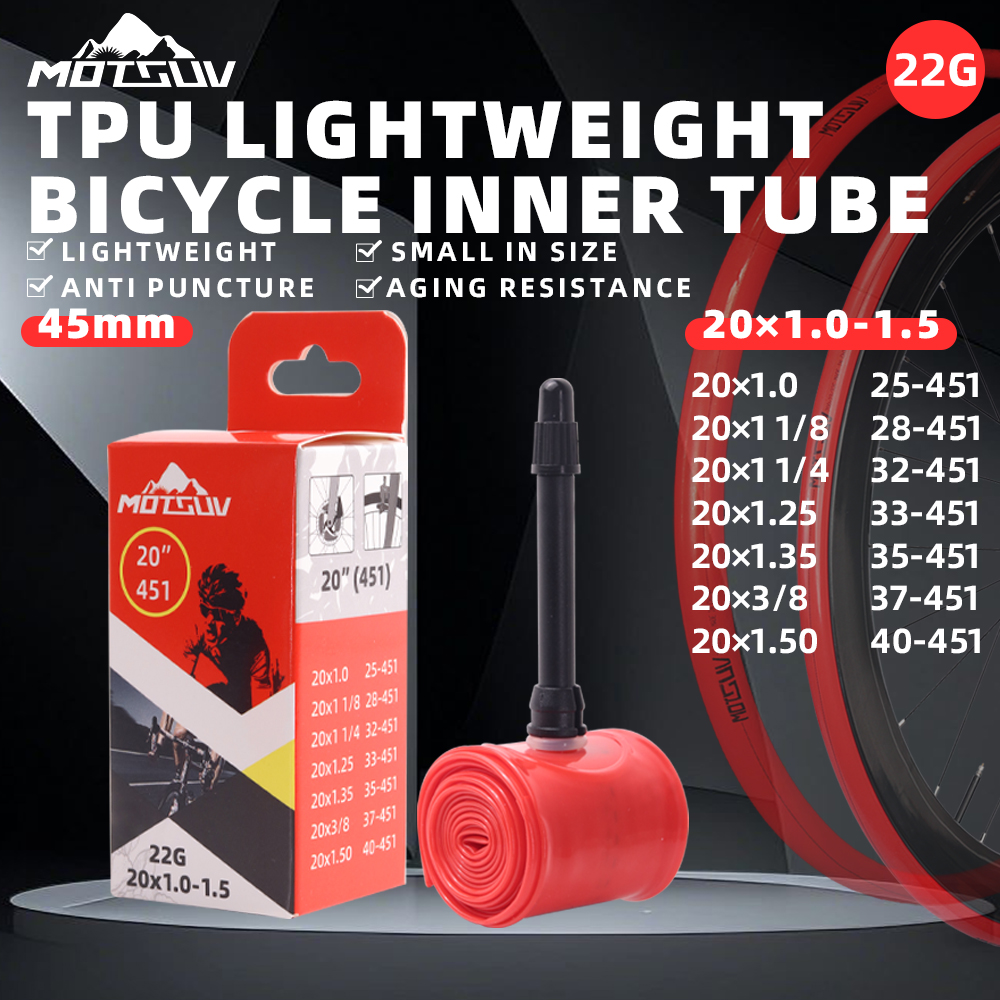 Tubo interior de TPU ultraligero para bicicleta de montaña, piezas de tubo interior de neumático de bicicleta de carretera, válvula francesa de 16 pulgadas, 18 pulgadas, 20 pulgadas, 22 pulgadas, 24 pulgadas, 26 pulgad: Turquesa