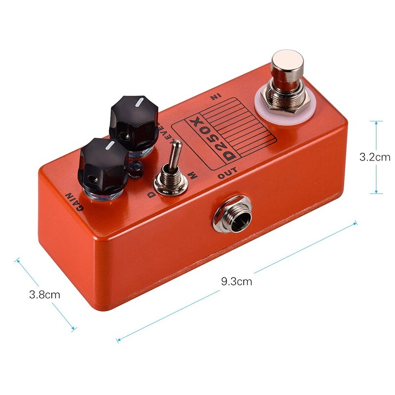 Mosky D250X Mini Overdrive Voorversterker Gitaar Effect Pedaal Met True Bypass Schakelaar