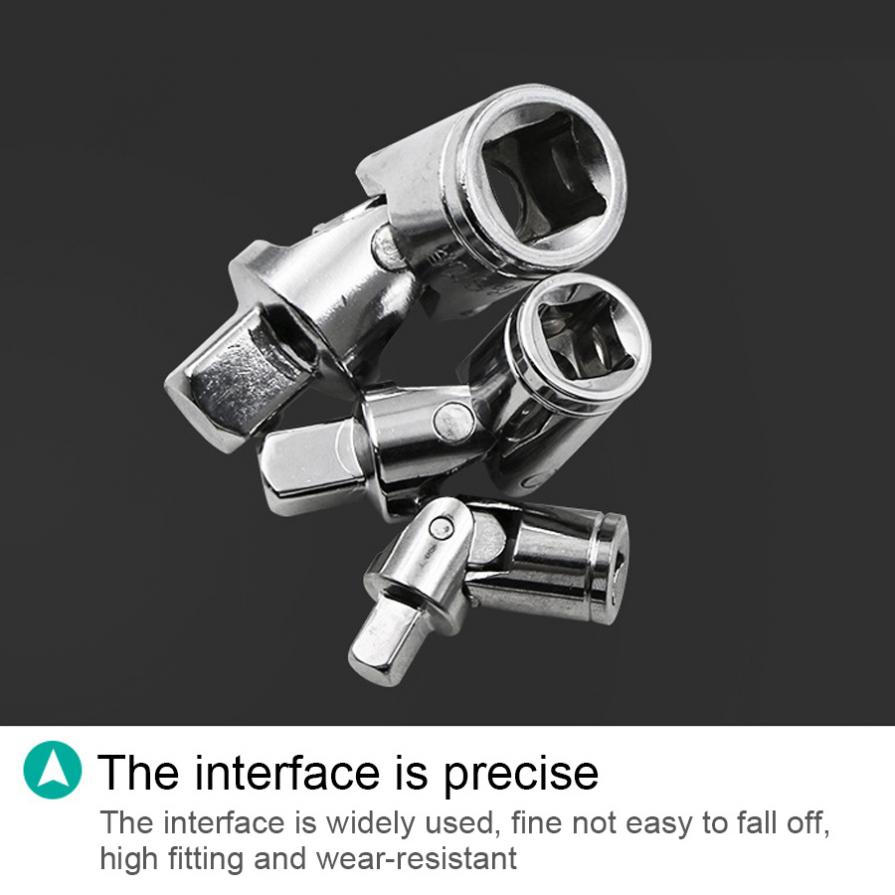 Wrench Sleeve 360 Degree Socket Wrench Joint Swivel Knuckle Joint Air Impact Wobble Socket Adapter Hand Tool 1/2 3/8 1/4