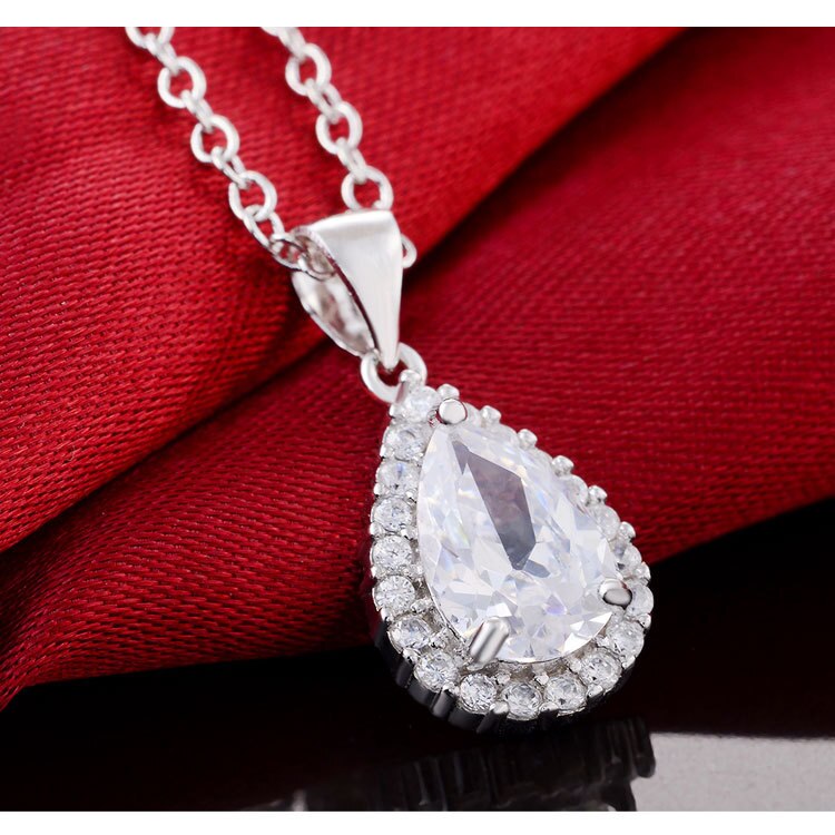 de Navidad para novias, dos , Plata de Ley 925 auténtica, pera, compromiso, boda, joyería nupcial, J1517