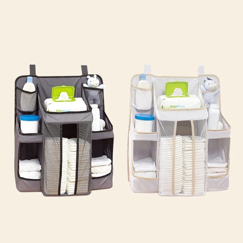Baby Crib Organizer Opknoping Zakken Voor Pasgeboren Baby Beddengoed Set Organizer Luier Opbergtas Luiertas Kids Bed Linnen