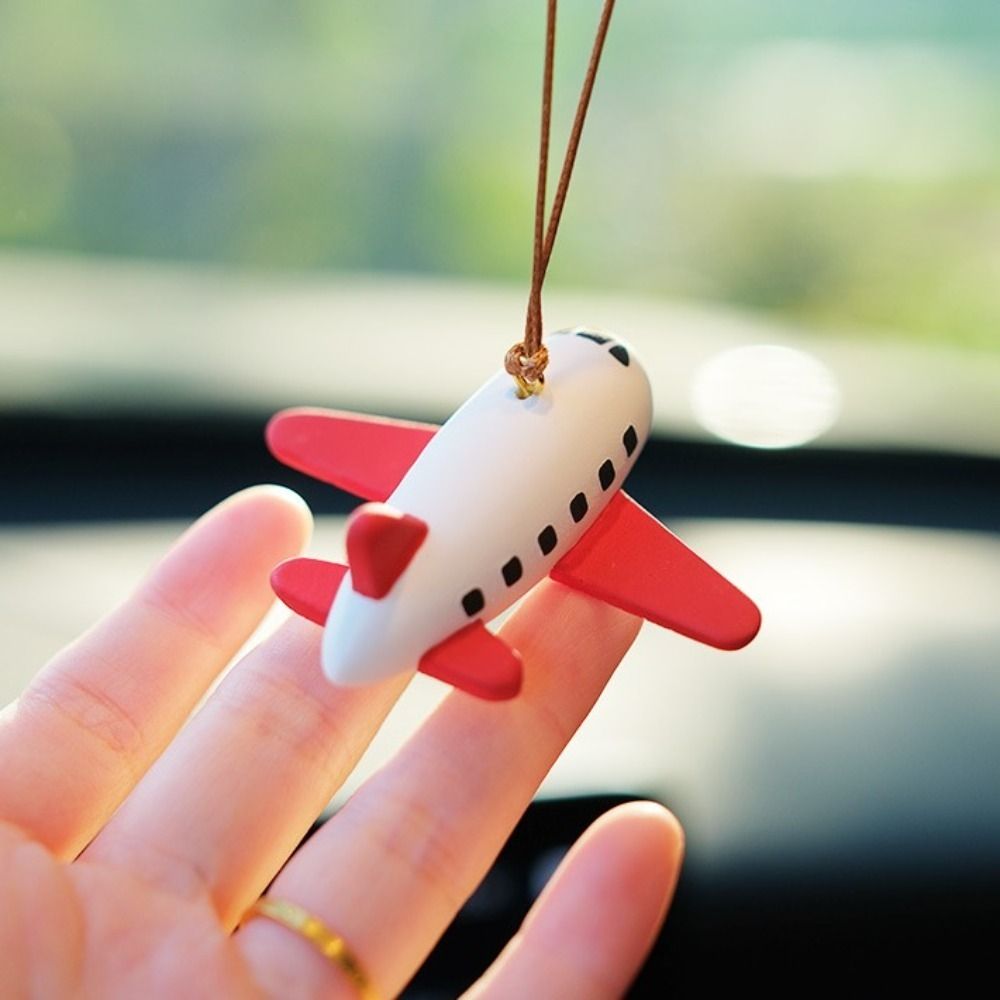 de avión de tendencia, accesorios de Interior de coche, decoración colgante de coche bonito, franjas de diferente Color, artesanías colgantes para coche