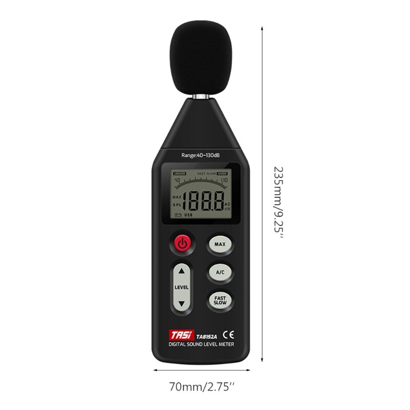 TA8152A Handheld Noise Meetinstrument Db Meter 40 ~ 130dB Mini Audio Sound Level Meter Decibel Monitor