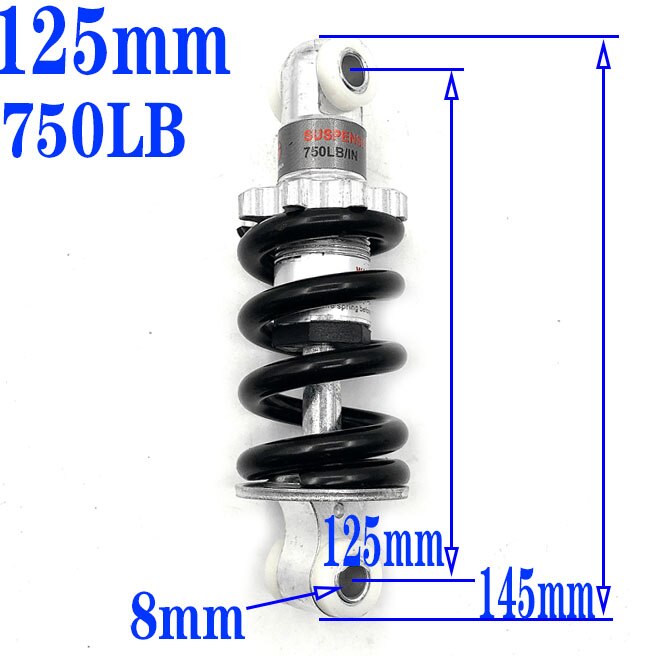 100MM 125MM 150MM 180MM 190MM 200MM rear suspension shock for 47cc 49CC super Minimoto ATV electric scooter mini Pocket Bike: Champagne