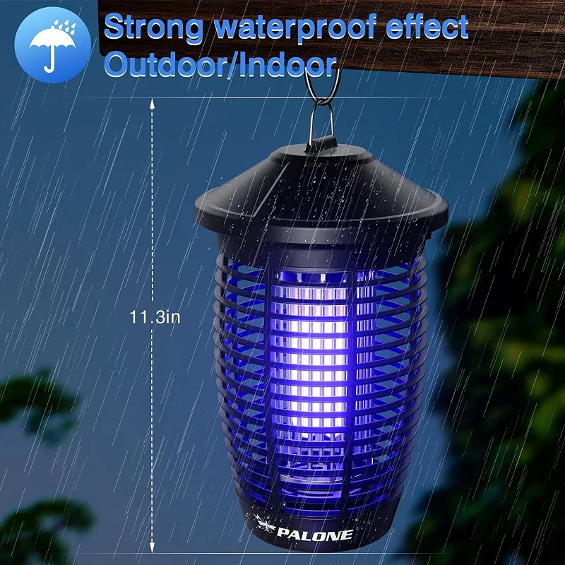 Muggenmoordenaar Buiten Muggenmoordenaar Regenbestendige 4500V Elektrische Schok Tuin Insectenmoordenaar Lamp Muggenlamp Houdt Muggen Op