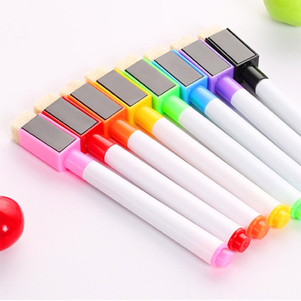 8PCS/Set Brand Whiteboard Pen Erasable Dry White For Office Drawing Supplies Children's School Student Pen Board Marker B4R9