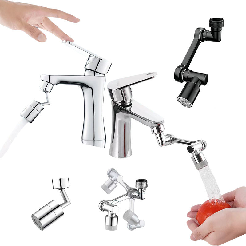 Draaibare Multifunctionele Uitbreiding Kraan Beluchter Aanrecht Kraan Extender Adapter Badkamer Kraan Swivel Robotarm Sink Fit