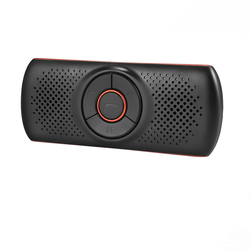 Draadloze Bluetooth-Compatibele Carkit Set Handsfree Speakerphone Multipoint Zonneklep Speaker Voor Telefoon Smartphones Auto B-T: WHITE