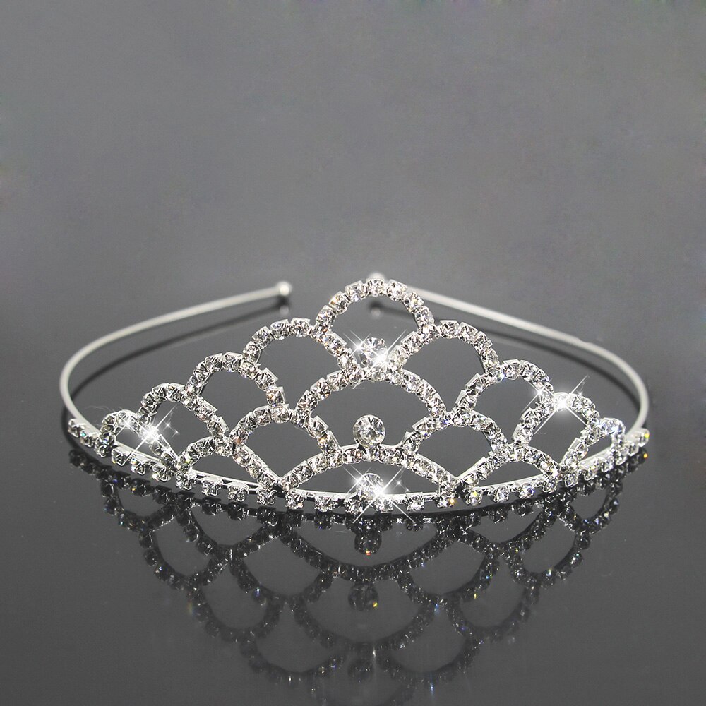 Ainameisi brude prinsesse krone bryllup diademer hår smykker rhinsten pandebånd piger børn tiara hår tilbehør: 3