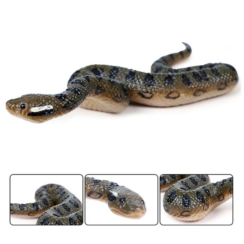 Jouet en Faux caoutchouc réaliste serpent du nord des états-unis, vert anacoda, accessoires d'halloween effrayants
