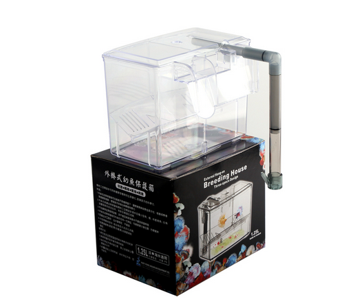 Acryl Aquarium Aquarium Fokken Doos Air Drived Water Stroomt Scheiding Fokken Doos Aquario Kleine Vis Doos Plant Tank: L 1.25L