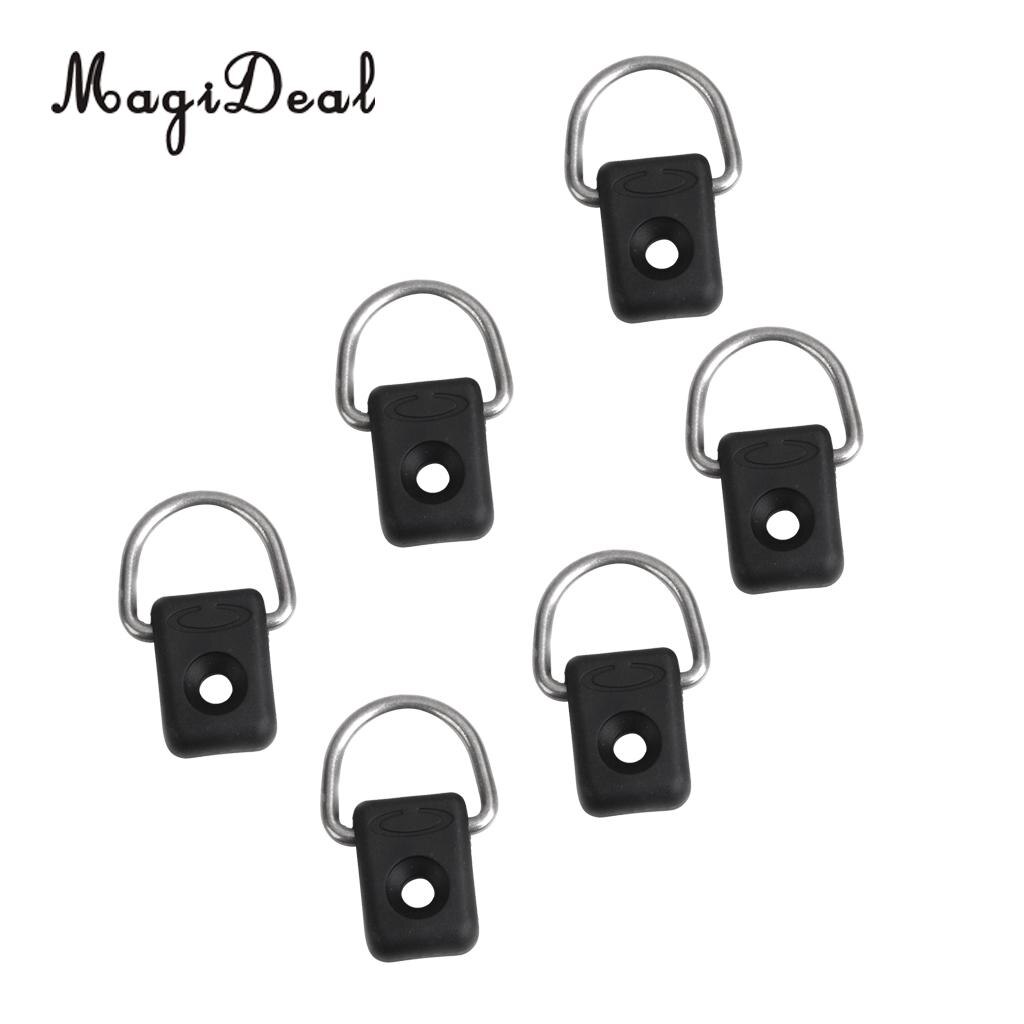 thumbnail image 2 of 6-Pack Stainless Steel D-Rings For Kayak & Canoe Rigging – With Screws Included 2 of 13