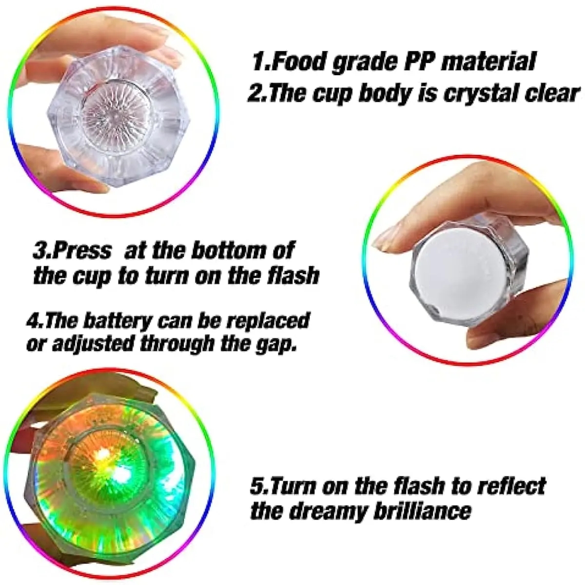 6/12/24 stk. led-lysende glas, kop, lysende shot, kop, led-blitz, drikkeglas, lysende shotglas til fest, der lyser i mørket