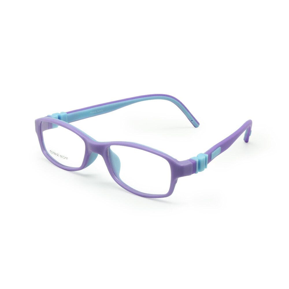 Kids Optical Glasses Frame Size 50 Silicone Safety Flexible Temple Children Eyeglasses Unbreakable Boys Girls: purple