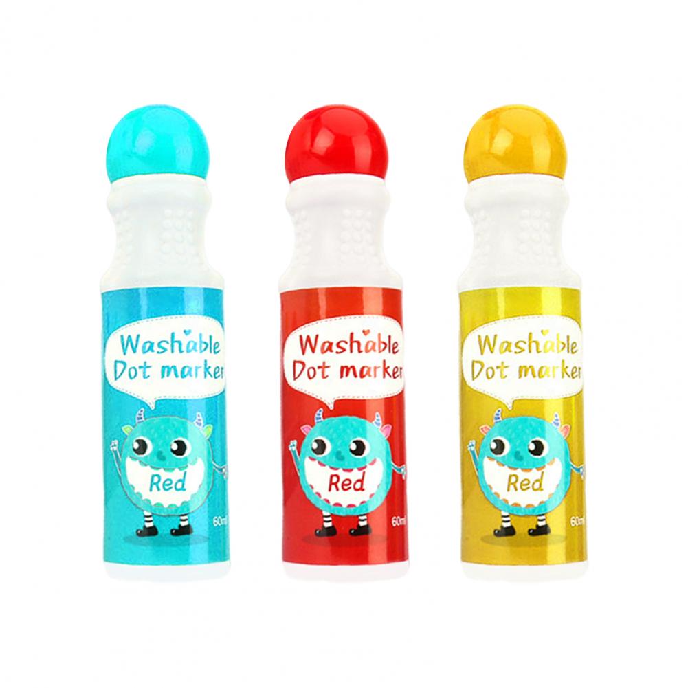 Kids Stationery Dot Markers Washable Dot Paints Markers Leak-Free DIY Craft Draw Pen Toddler Arts Crafts Dot Paints Set: Red
