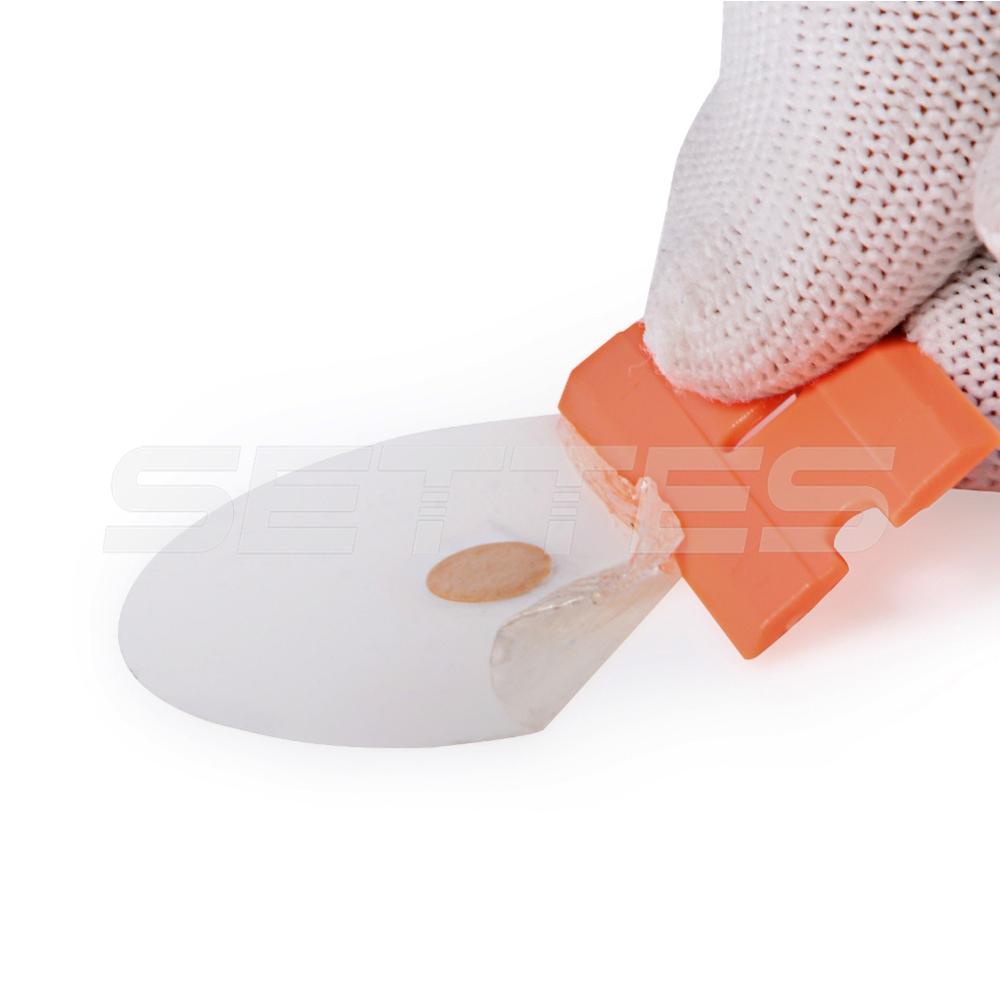 100Pcs DIY Plastic Razor Blades and Razor Scraper Double Edged Sticker Removal Tool US