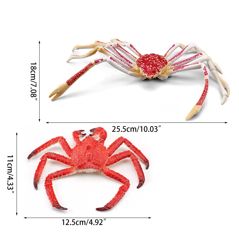 Kids Cartoon Toy PVC Made Realistic Ocean King Crab for Age 6+ Kids/Adults
