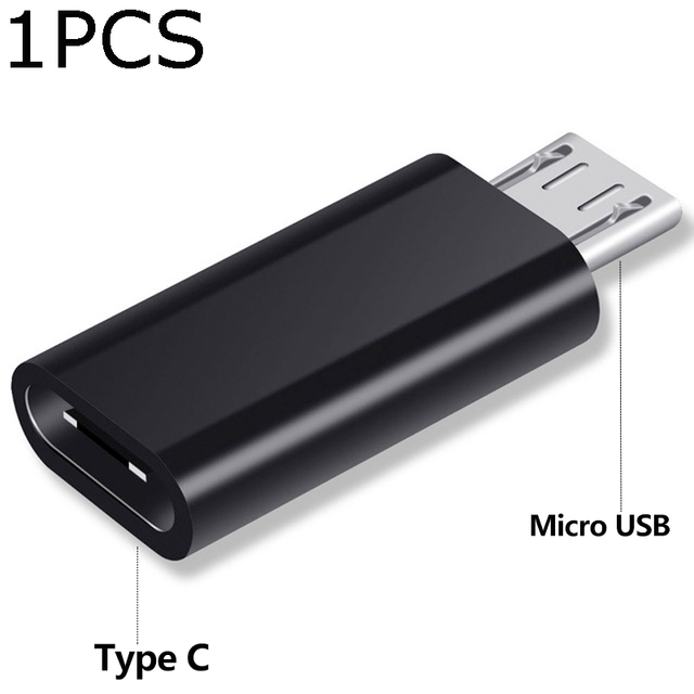 Connettore adattatore USB da tipo C a Micro USB Android per tablet telefono Convertitore da micro USB maschio a tipo C femmina per Xiaomi Huawei: WHITE