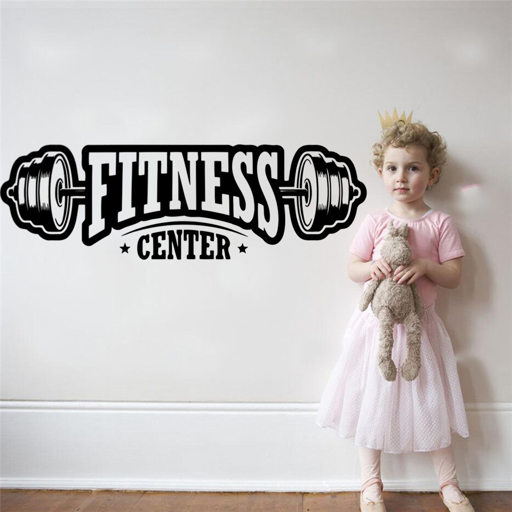 Calcomanía de vinilo para pared de centro de Fitness, pegatina de entrenamiento para gimnasio, estilo de vida saludable, decoración del hogar, murales de arte, calcomanías de pared,