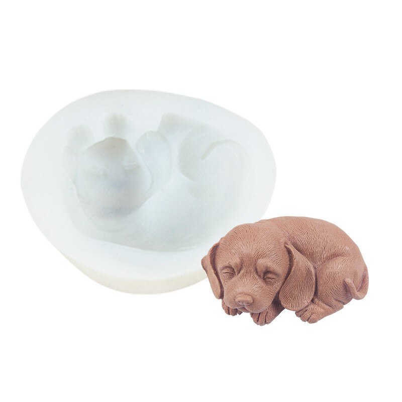 Noël Silicone moule pour chien jolie Mousse gâteau 3D Shar Pei moule crème glacée gelée pouding souffle refroidisseur Fondant outil décoration