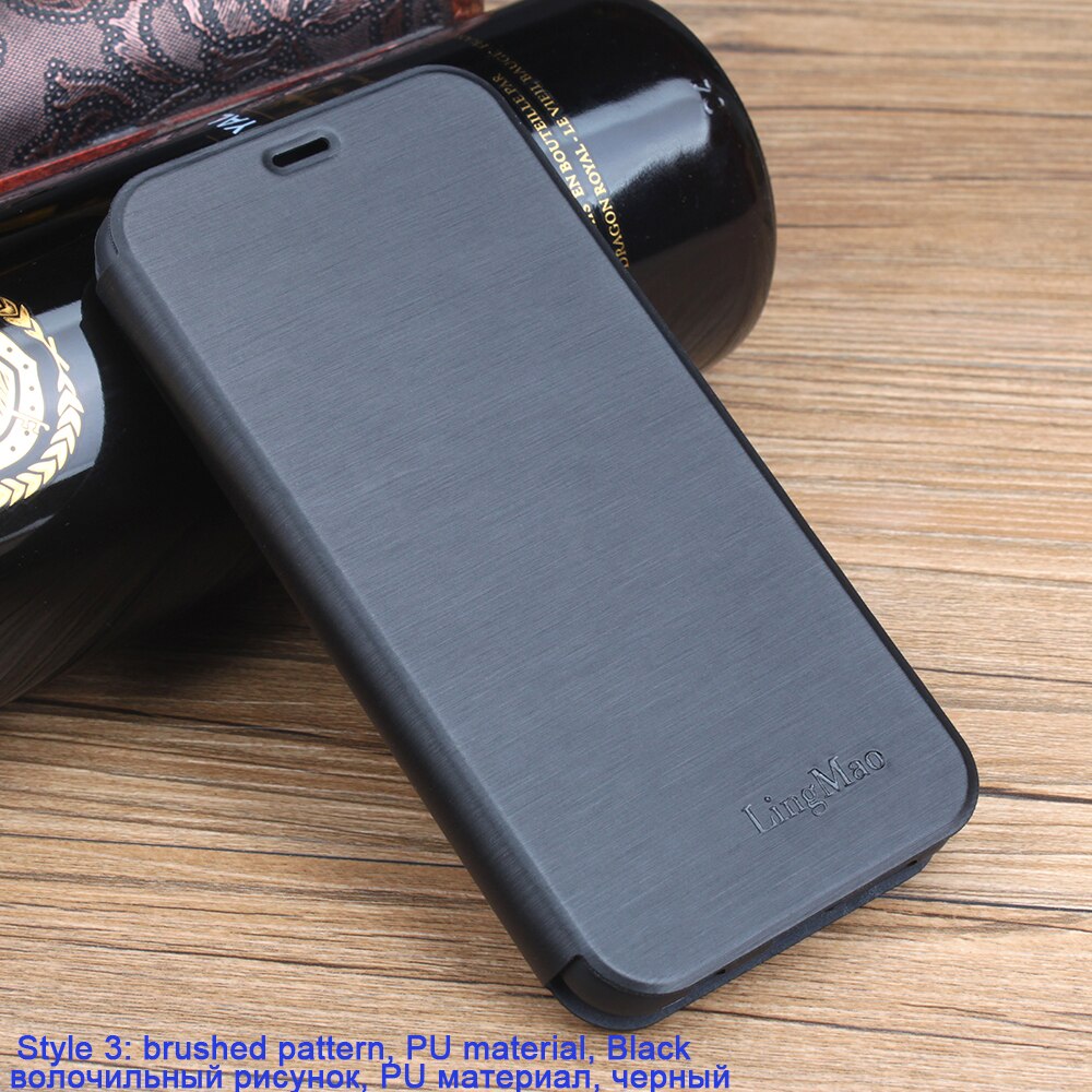 Flip Leather Case For Xiaomi Redmi Note 3 Pro Special Edition 152mm Global International Version Redmi Note 3 Pro SE Cover Case: LR lasi Black