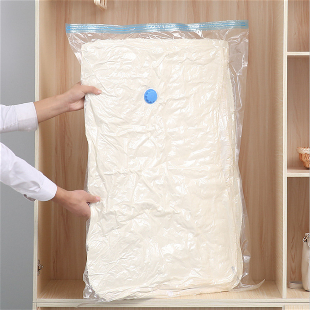 Vacuum Clothing Storage Bag Transparent Vacuum Bag Folding Compressed Space Saving Clothes Organizers For Towel Cloth Blanket