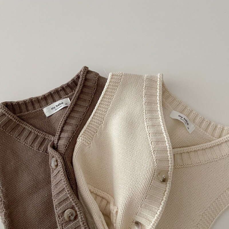 Chaleco de punto para bebé, ropa Simple que combina con todo, suéter para niña de 0 a 3 años, otoño e invierno, 8990