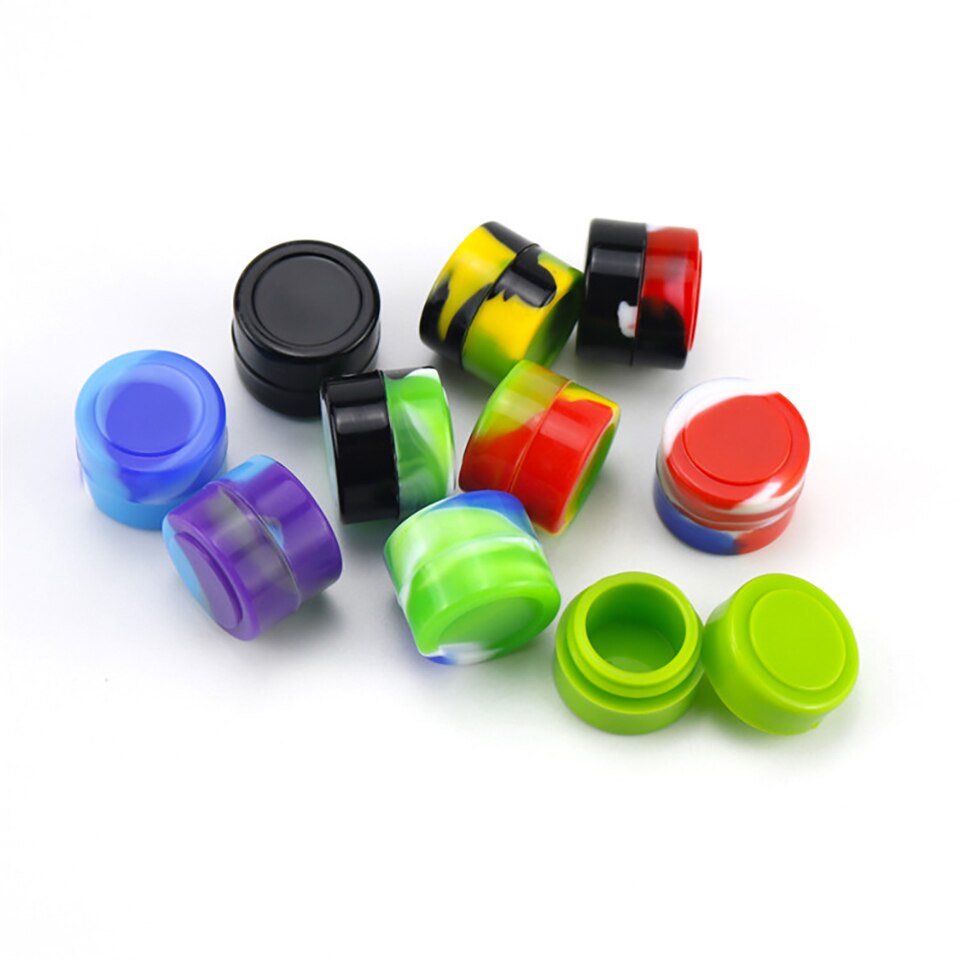 4 Type 2 Ml 5 Ml 7 Ml 10 Ml Anti-aanbak Siliconen Container Opbergdoos Voor Olie Wax Jar Dab wax Container Willekeurige Kleur: Random 2ml