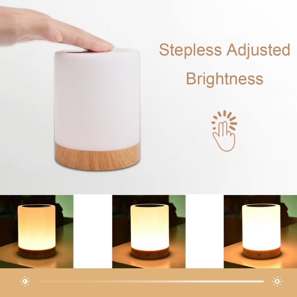 Smart Bedside Lamp Rechargeble Led Touch Night Light Innovative Little Nightlight Bed Desk Light Color Bedside Atmosphere Lamp