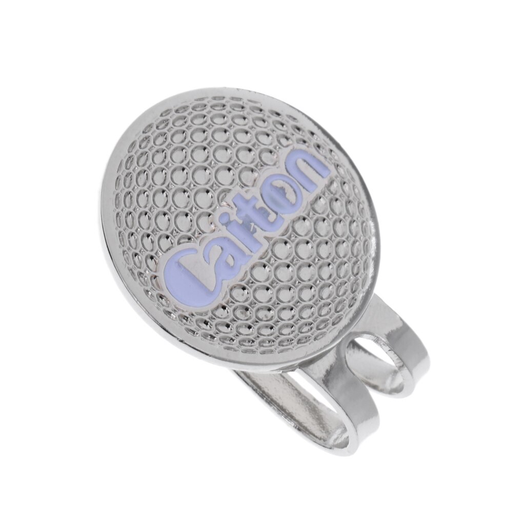 Legering golf hat / cap / visir klip med magnetisk golfbold markør golf tilbehør: Sølv