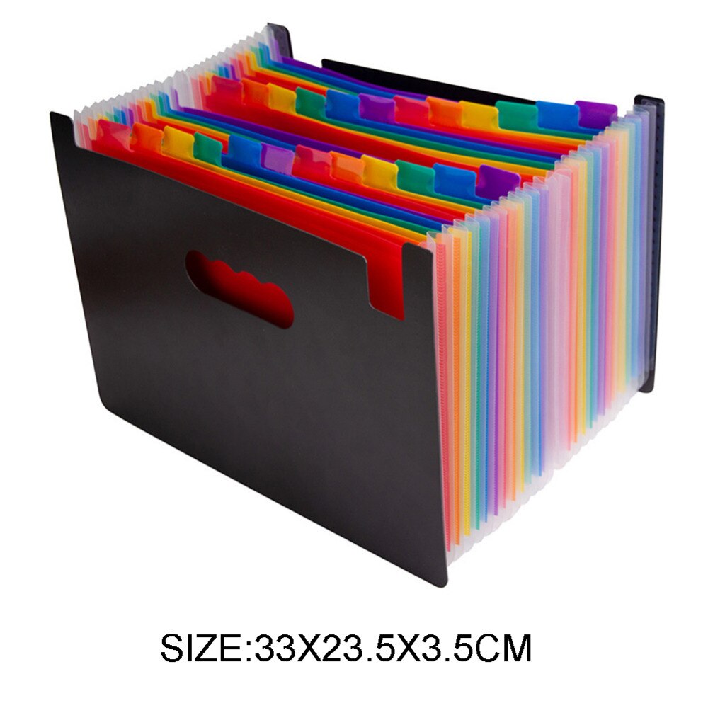 24-schicht Große Dokument Tasche Regenbogen Akkordeon A4 Klassifizierung Prüfung Papiere Werkzeug Geschäft Ausbau Datei Ordner Einreichung Produkte