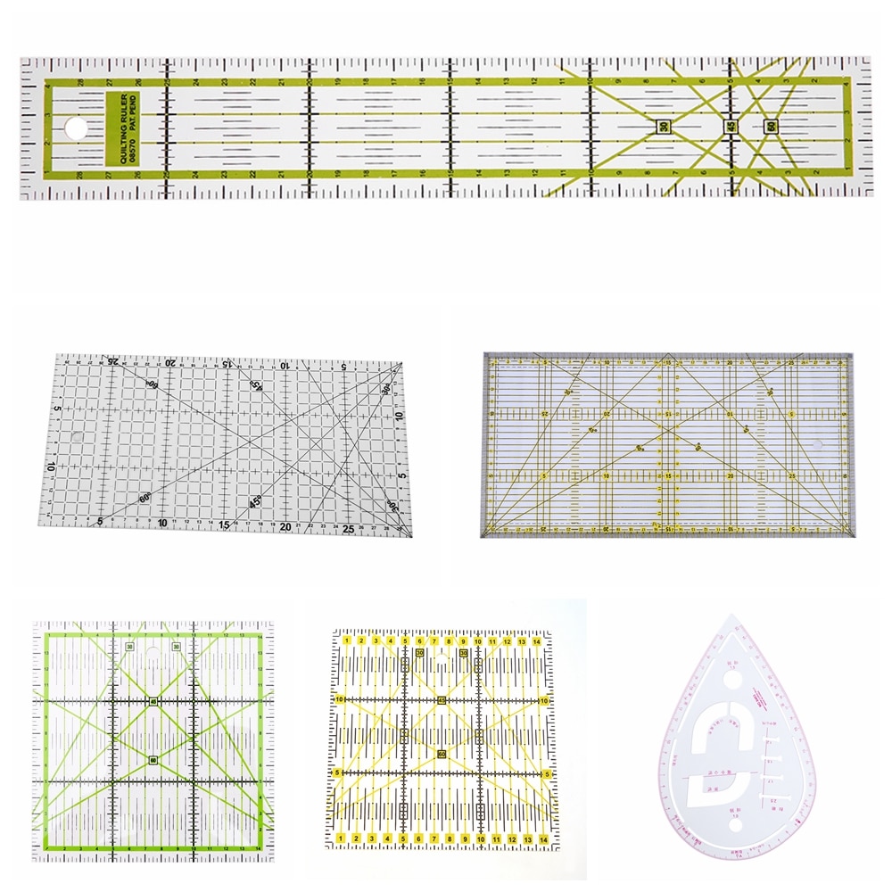 Clear Multifunction Acrylic Patchwork Curve Ruler Sewing Rulers Clothing Craft Tools Sewing Accessories Cloth Patchwork Ruler