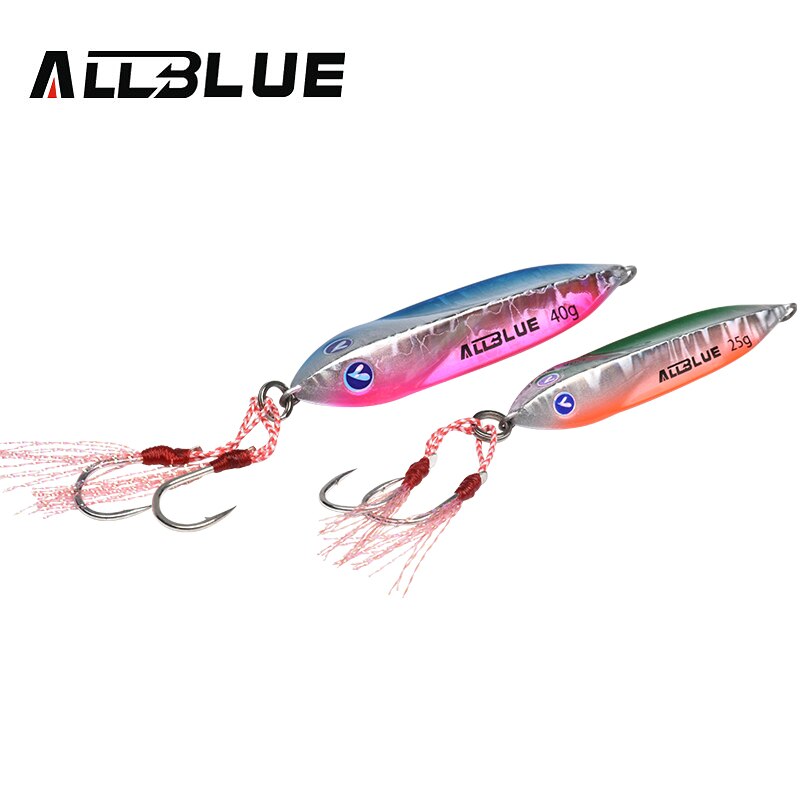 ALLBLUE SEABLUE Metal Jig Spoon 25G 40G 60G Artificial Bait Shore Fishing Jigging Lead Fish Sea Bass Fishing Lure