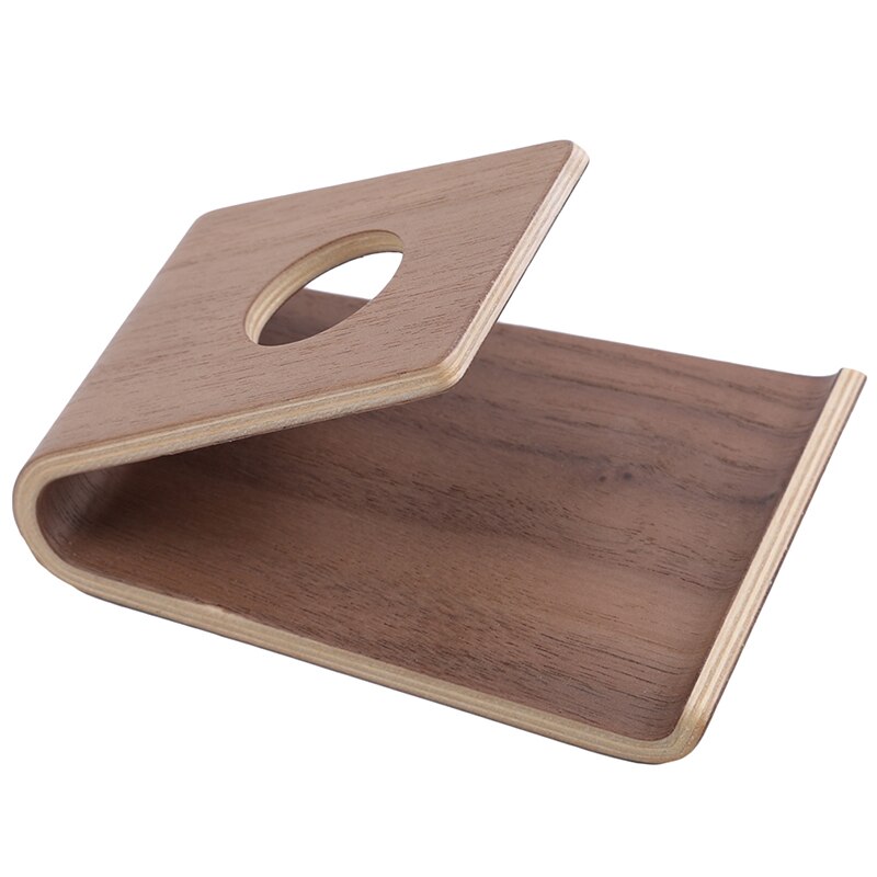 Table Rack Home Cell Phone Wooden Holder Universal Wood Wooden Holder Desktop Stand Bracket For Cell Phone: Walnut style