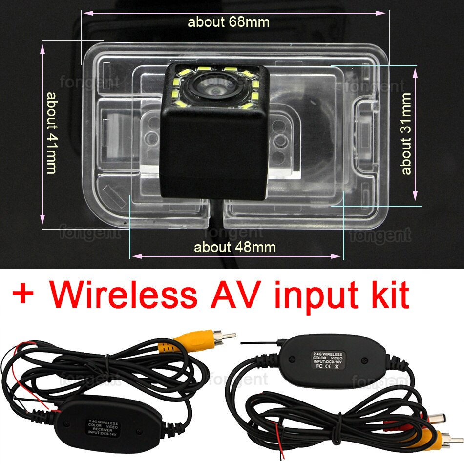 Voor Suzuki Swift ZC32S ZC72S ZC82S Auto Back Up Parking Reverse Rear view Draadloze Camera: 12led Wireless