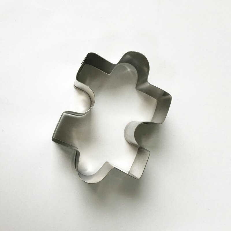 puzzle shape cookie cutter cake decoration fondant cuttters tools cookies stainless steel biscoito moldes para galletas