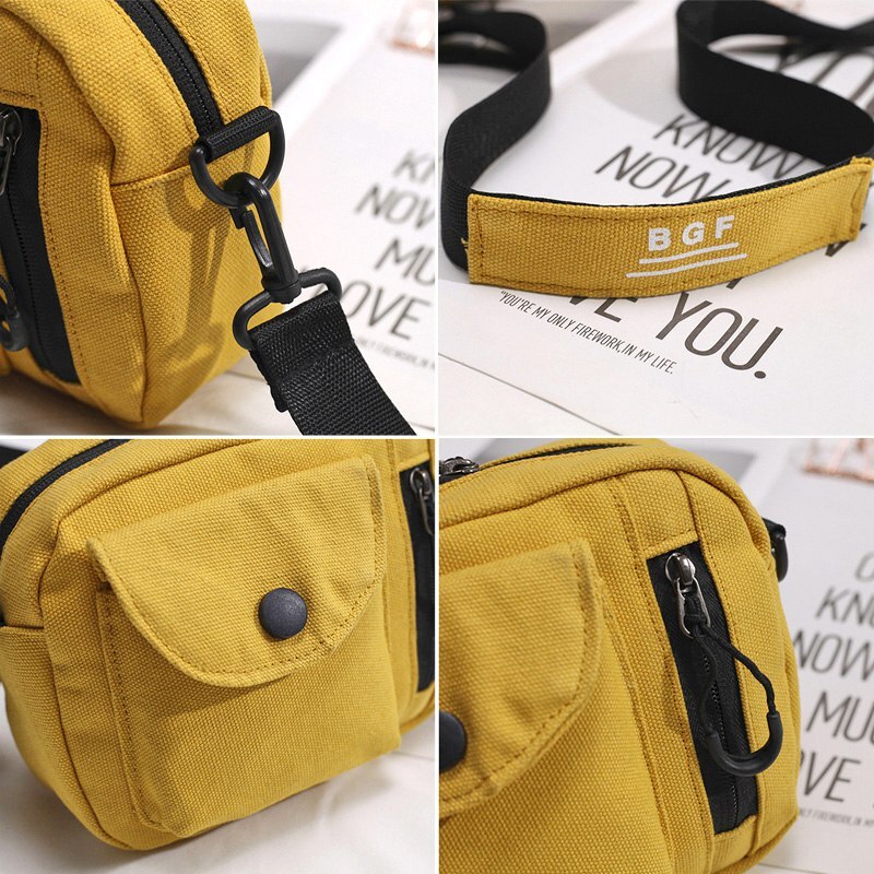 Korean Mini Student Bag Cell Phone Bags Simple Mini Crossbody Bags Casual Ladies Flap Shoulder Bag Girls Messenger Bag